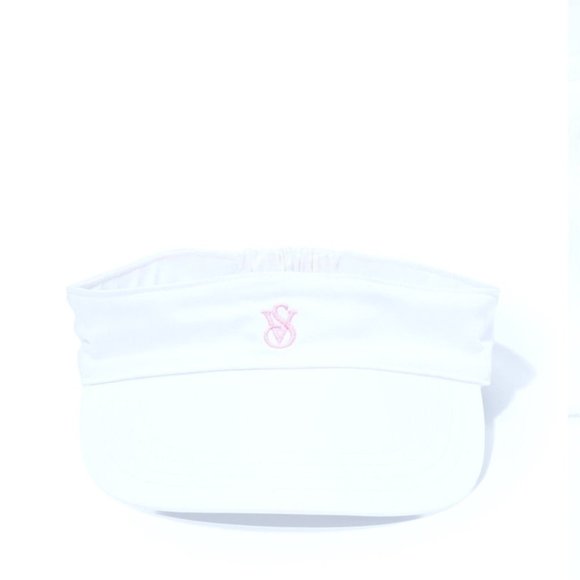 New - VICTORIA\'S SECRET White Swim Visor Sun Hat Cap main image 4